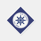 Name des Schiffskapitäns Serviette (Ecke)