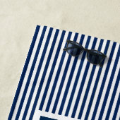 Name des Schiffskapitäns Stripe Strandtuch (Beispiel)