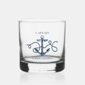 Name des Schiffskapitäns Whiskyglas (Vorderseite)