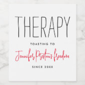 Name des schlichten Schwarz-Weiß-Spaßes Weinetikett (Einzelnes Label)