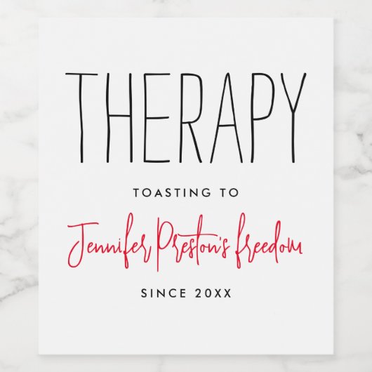 Name des schlichten Schwarz-Weiß-Spaßes Weinetikett (Einzelnes Label)