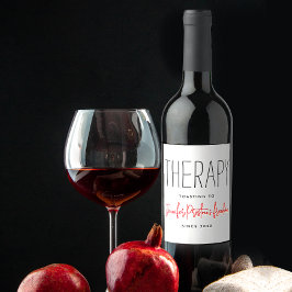 Name des schlichten Schwarz-Weiß-Spaßes Weinetikett