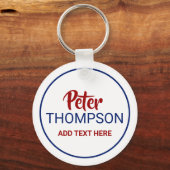 Name des Schlüsselbesitzers Schlüsselanhänger (Vorderseite)