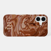 Name des Schokolade-Lover-Monogramms iPhone 16 Hülle (Rückseite (Horizontal))