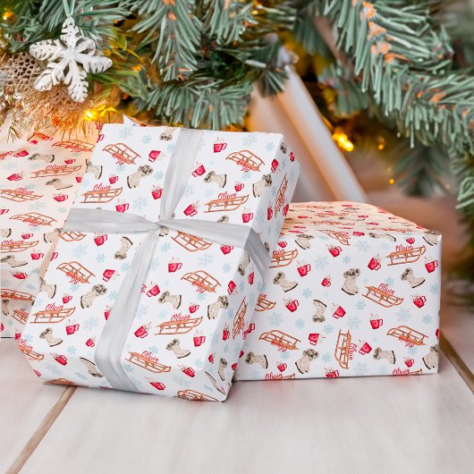 Name des Schokoladenmusters im Winter Geschenkpapier