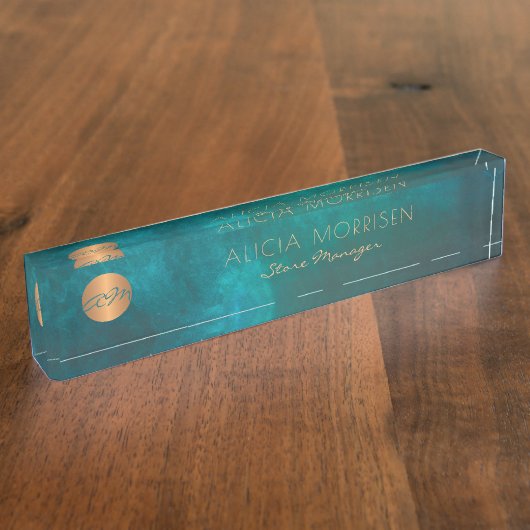 Name des Schreibtischs personalisiert Namensplakette (Seite)