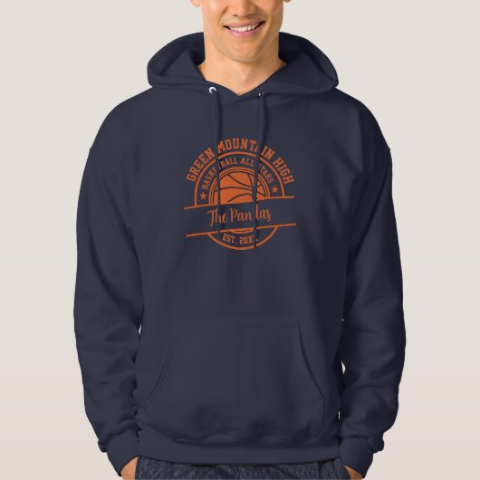 Name des Schulclubs Basketball Hoodie (Vorderseite)