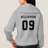 Name des Schulklubteams Fußball Hoodie (Rückseite)
