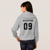 Name des Schulklubteams Fußball Hoodie (Schwarz voll)