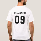 Name des Schulklubteams Fußball T-Shirt (Rückseite)