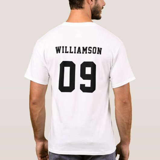 Name des Schulklubteams Fußball T-Shirt (Rückseite)
