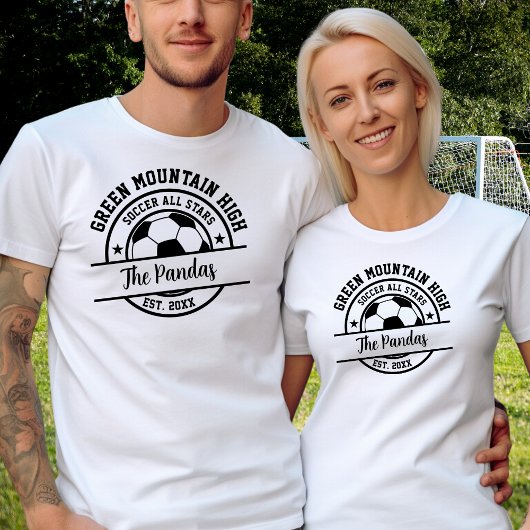 Name des Schulklubteams Fußball T-Shirt
