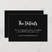 Name des Schwarz-weißen botanischen Monogrammes Begleitkarte (Vorne/Hinten)