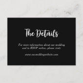 Name des Schwarz-weißen botanischen Monogrammes Begleitkarte (Vorderseite)