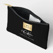 Name des Schwarz-weißen Firmenlogos Zubehörtasche (Offen)