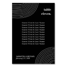 Name des Schwarz-weißen Gästebuchs Simple Geometri