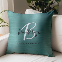 Name des Schwarz-weißen Monogramms aus aquamarin g