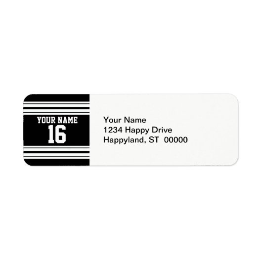 Name des Schwarz-weißen Teams Jersey (Vorne)