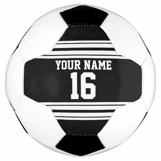 Name des Schwarz-weißen Teams Jersey Fußball (Vorderseite)