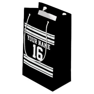 Name des Schwarz-weißen Teams Jersey Kleine Geschenktüte