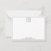 Name des Schwarz-weißen Unternehmens Mitteilungskarte (Vorderseite)