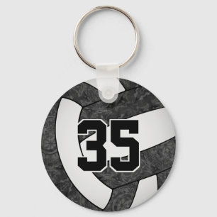 Name des Schwarz-weißen Volleyball Schlüsselanhäng Schlüsselanhänger