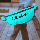Name des Schwarzen Eleganten | Neon Cyan Stylish Bauchtasche