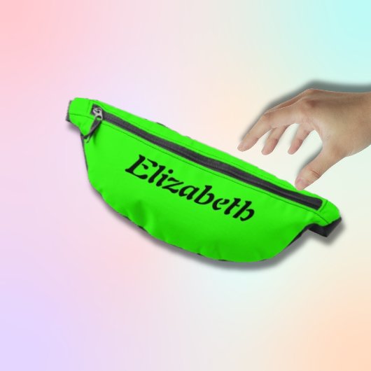 Name des Schwarzen Eleganten | Neon Green Stilvoll Bauchtasche