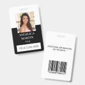 Name des schwarzen Fotos Strichcode Vertikal Ausweis (Vorder- & Rückseite)