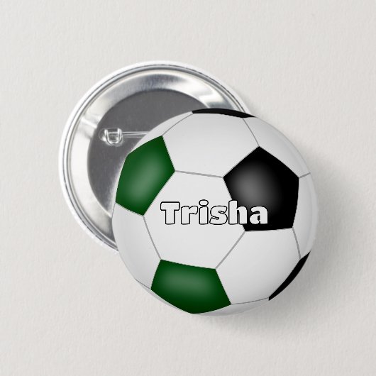 Name des schwarzen Fußballs Button (Vorne & Hinten)