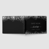 Name des schwarzen Glitzer Gästebuch (Voll)