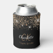 Name des schwarzen Glitzer in Team Bride Dosenkühler (Kanne Vorderseite)