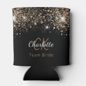 Name des schwarzen Glitzer in Team Bride Dosenkühler (Rückseite)