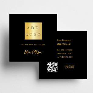 Name des schwarzen Goldes QR-Logo Quadratische Visitenkarte