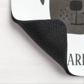 Name des schwarzen Labradors Retriever Mousepad (Ecke)