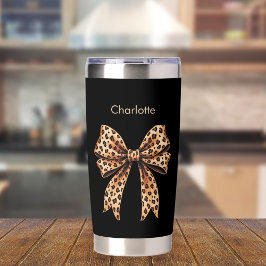 Name des schwarzen Leopardenbogens Thermobecher