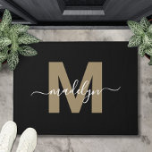 Name des Schwarzen Monogramms Fußmatte