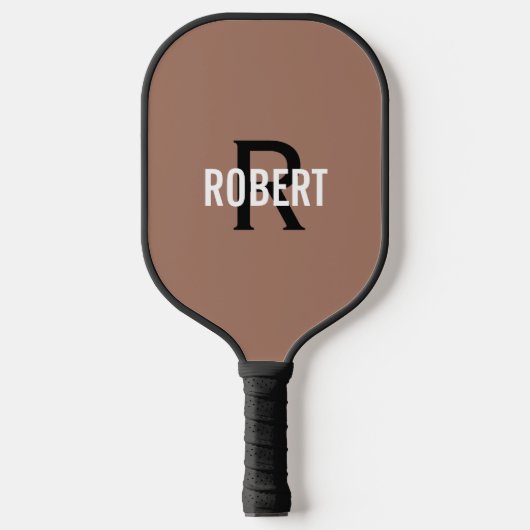 Name des schwarzen Monogramms Pickleball Schläger (Vorderseite)