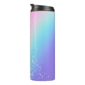 Name des schwarzen Skripts auf den Bokeh-Sternen, Thermosbecher (Nach rechts gedreht)