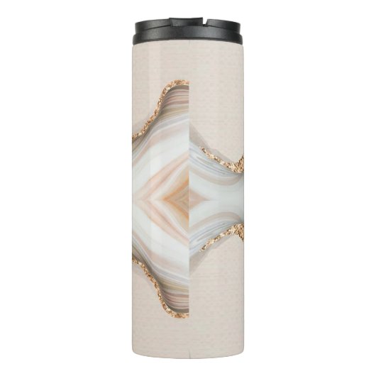 Name des schwarzen Skripts auf Marble & Gold Glitz Thermosbecher (Rückseite)