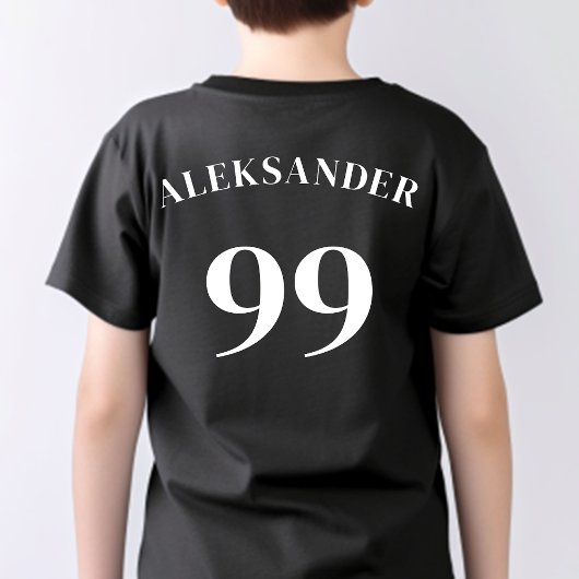 Name des Schwarzen Teams Name Nummer Modern Sport T-Shirt