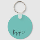 Name des schwarzen und minten Skripts mit Herz Schlüsselanhänger (Rückseite)