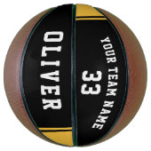 Name des schwarzgelben Mannschaftsspielerteams Basketball (Vertikal)