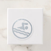 Name des schwimmenden Teams oder eigener Text für Geschenkanhänger (Mit Box)