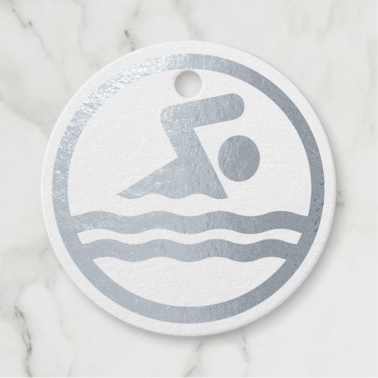 Name des schwimmenden Teams oder eigener Text für Geschenkanhänger (Vorderseite)