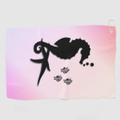 Name des Seepferds Golfhandtuch (Horizontal)