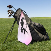 Name des Seepferds Golfhandtuch (Gras)
