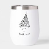 Name des Segelbootes (Rückseite)