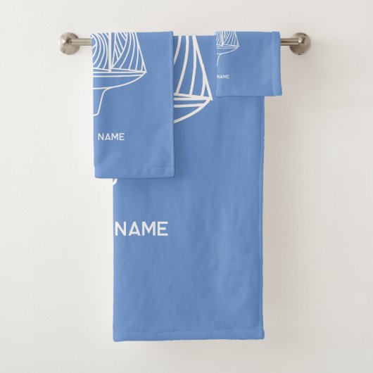 Name des Segelbootes Badhandtuch Set (Insitu)
