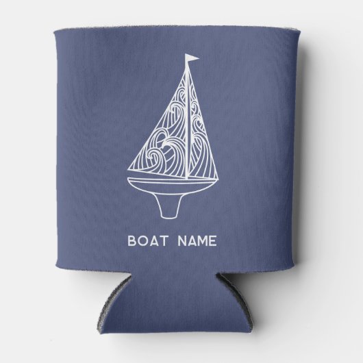 Name des Segelbootes Dosenkühler (Vorderseite)